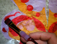 Applying the design with startch