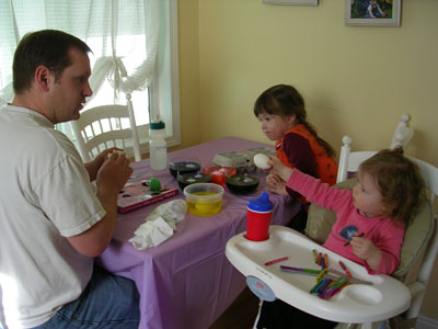 Dying Easter eggs