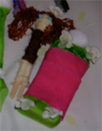 Morgan’s doll with a bed