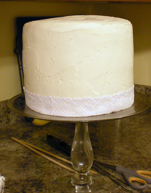 wedding cake final coat