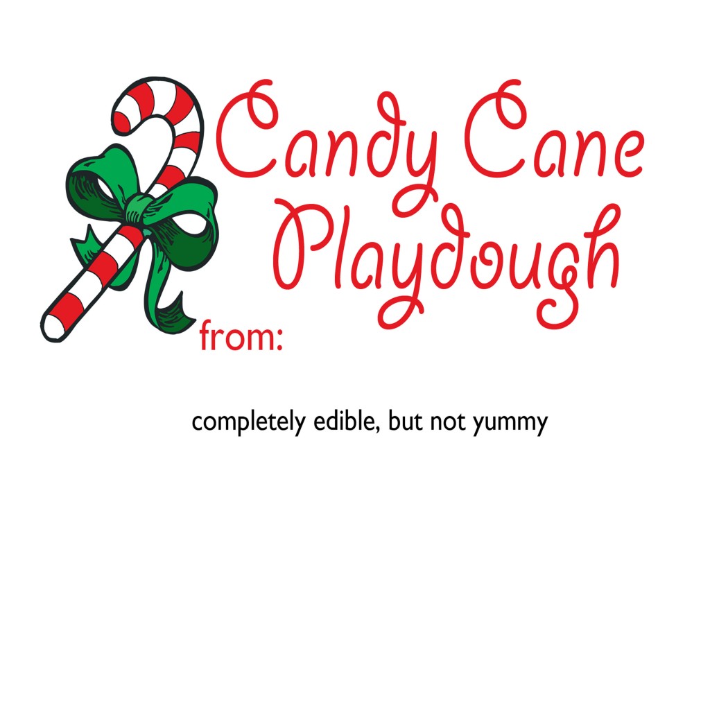 Easy Candy Cane Playdough Recipe - pine cones and primers